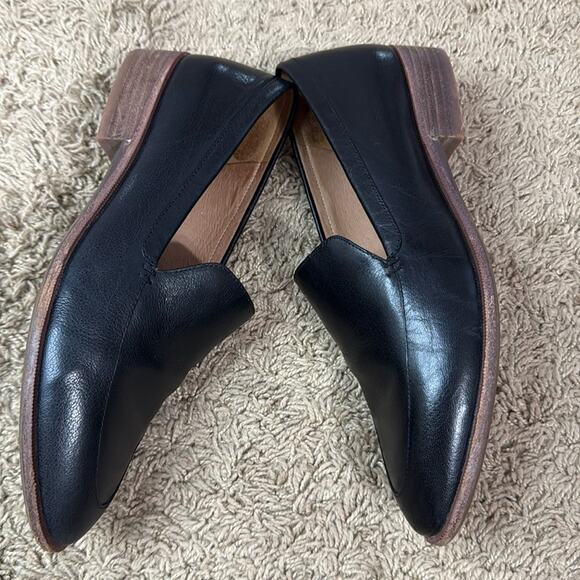 Madewell Women Black Leather Loafers Size 8 - Picture 5 of 10